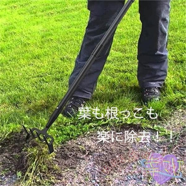草取り道具 雑草取り 草むしり 便利グッズ 2in1 土ほぐし 種まき 除草 葉集め 柄付き KNK（株） 園芸用品 ガーデニング 草取りグッズ 時短_11