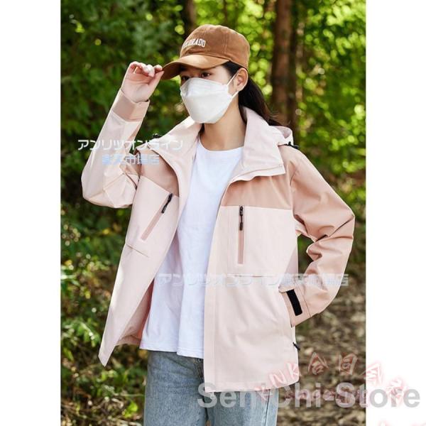 マウンテンパーカー レディース メンズ 防風 防寒 撥水 防水 KNK(株） 春秋冬 大きいサイズ カップル 中高生 大学生 団体用 登山 キャンプ 軽量 アウター_13