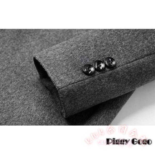 チェスターコート メンズ ロングコート ウール カシミヤ風 KNK(株) ビジネスコート 秋冬 防寒着 通勤コート 紳士服 きれいめ 大人スタイルに_11
