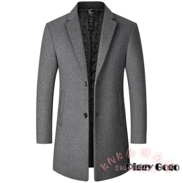 チェスターコート メンズ ロングコート ウール カシミヤ風 KNK(株) ビジネスコート 秋冬 防寒着 通勤コート 紳士服 きれいめ 大人スタイルに_5