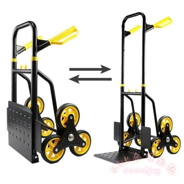 折りたたみ台車 アルミ合金 静音キャリーカート KNK（株） 軽量で丈夫 防災グッズにも 耐荷重300kg ブラック ハンドキャリー 運搬用具 収納簡単_3