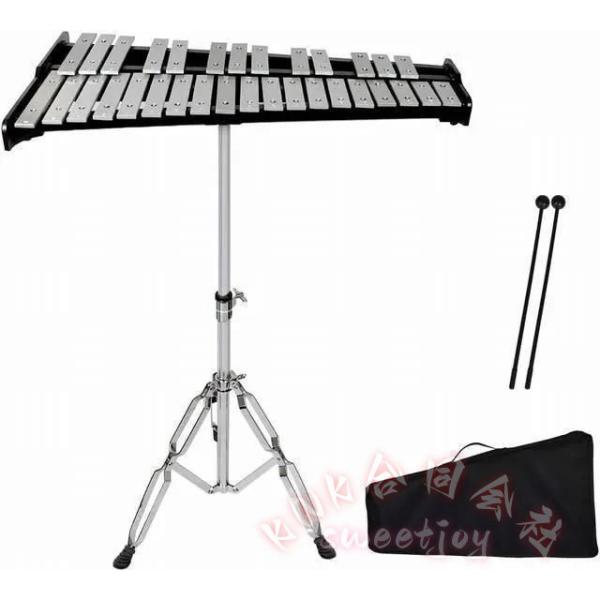 32音鉄琴 卓上木琴風 パーカッション楽器 KNK（株） マレット2本 スタンド付き 収納ケース付き 高さ調節可能 初心者 練習 音楽会 発表会 学芸会_1