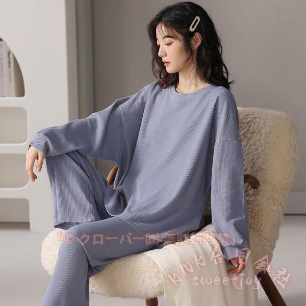 ワッフルルームウェア レディース 長袖 KNK（株） ドルマンスリーブ パジャマ 上下セット セットアップ 春秋冬 かわいい 冷え対策 部屋着