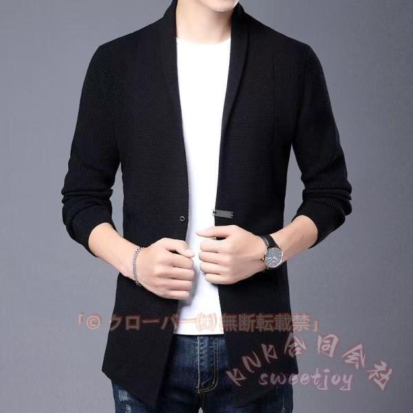 テーラードジャケット メンズ ニット セーター 上着 カーディガン ビジネス 長袖 防風 薄手 Vネック カジュアル KNK(株) 春秋冬 アウトドア 無地 きれいめ羽織り