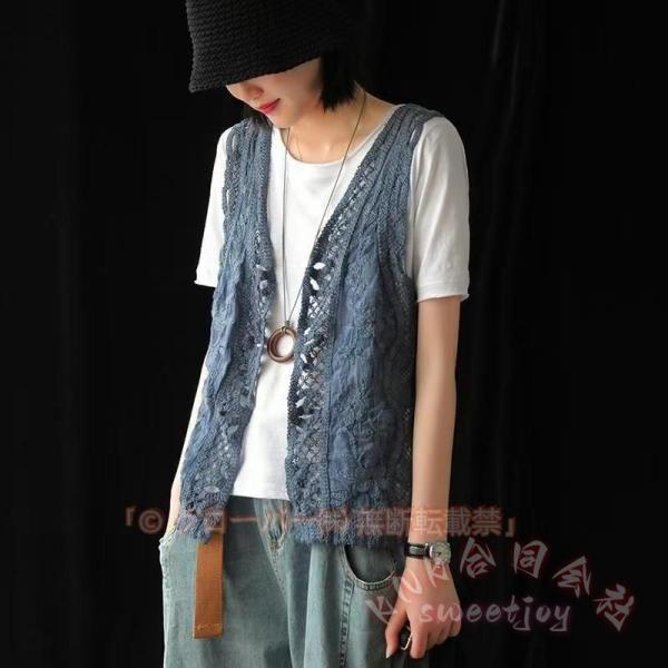 サマー ベスト レディース ジレ ニットベスト 前開き トップス 大きいサイズ 春夏 夏 おしゃれ KNK(株) レイヤード 体型カバー きれいめ カジュアル 着回し便利