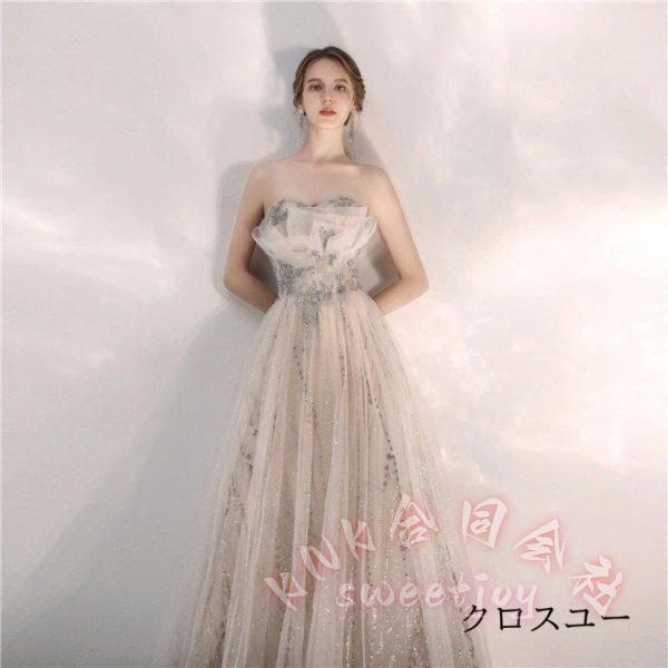 ウェディングドレス エンパイア ロングドレス 大きいサイズ 花嫁ドレス 二次会 パーティー 演奏会 イブニングドレス 成人式 カラードレス KNK(株) 体型カバー_4