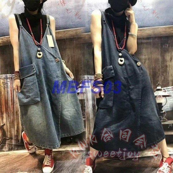デニムワンピース ジャンパースカート カシュクール KNK(株) マタニティ 授乳服 ロングワンピース サロペット オーバーオール 大きいサイズ 秋 体型カバー_1