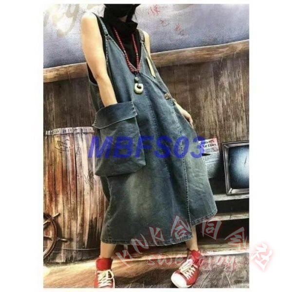 デニムワンピース ジャンパースカート カシュクール KNK(株) マタニティ 授乳服 ロングワンピース サロペット オーバーオール 大きいサイズ 秋 体型カバー_2