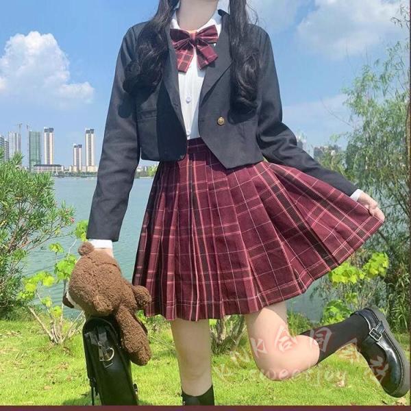 入学卒業式女子フォーマルスーツ5点セット卒服お受験JK制服チェックKNK(株）スカートブレザー発表会ジュニアキッズおしゃれアンサンブル
