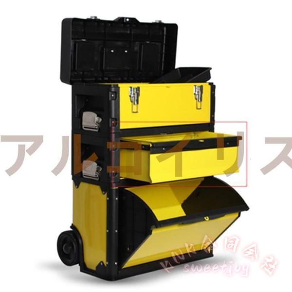 組合式トロリー工具箱 移動式アクセサリケース ドローバーツールボックス 道具箱 大型 輪付き KNK(株) ツールボックス 金属 手動ツール箱 手押し車 収納