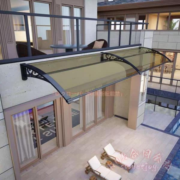 庇 後付け ひさし 雨よけ 屋根庇 ポリカーボネート KNK(株) 住宅庇 バルコニー オーニング 耐候性 日よけ 玄関 窓