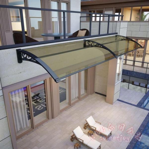 庇 後付け ひさし 雨よけ 屋根庇 ポリカーボネート KNK(株) 住宅庇 バルコニー オーニング 耐候性 日よけ 玄関 窓_1
