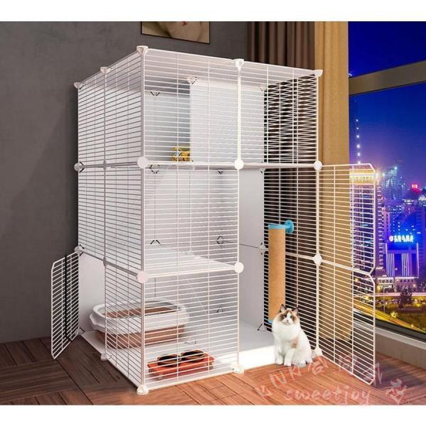 猫 ケージ 特大 多頭飼い 猫 ゲージ 大型折りたたみ キャットケージ 室内用 KNK(株) 大きいスペース 大型猫用ケージ 組立簡単 掃除しやすい 安心隔離