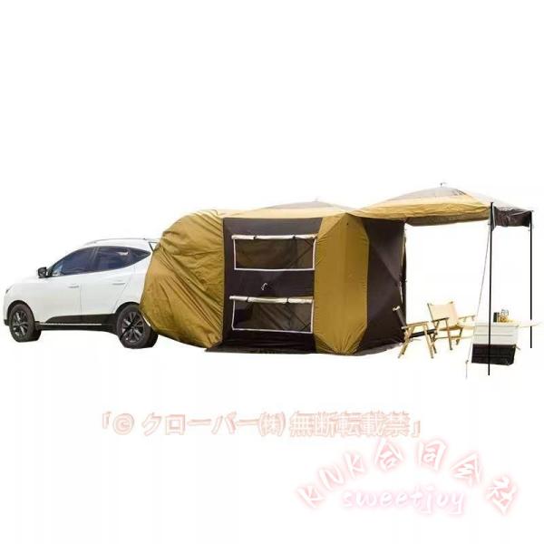 カーサイドタープリアゲートトランクテントSUV車中泊KNKポップアップテントハッチバックテントキャンプアウトドアリアゲート取付日よけ雨よけ旅行に便利