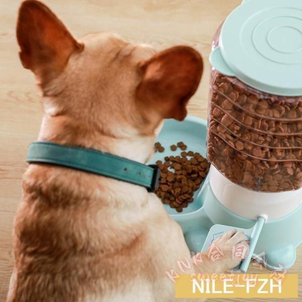 ペット用給餌器 1.8L 手動 レバー付き 犬用 猫用 KNK(株） フードディスペンサー 餌やり器 お留守番 えさ皿 ボトル式 ペット用食器 使いやすい_3