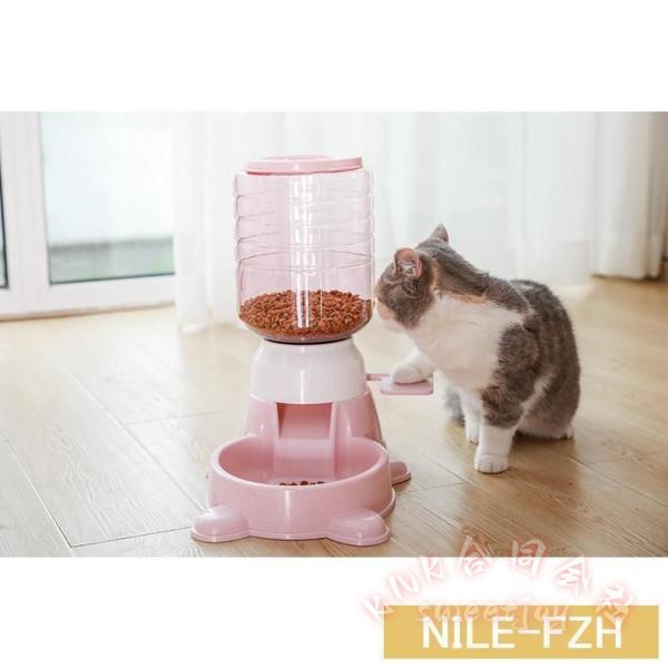 ペット用給餌器 1.8L 手動 レバー付き 犬用 猫用 KNK(株） フードディスペンサー 餌やり器 お留守番 えさ皿 ボトル式 ペット用食器 使いやすい_4
