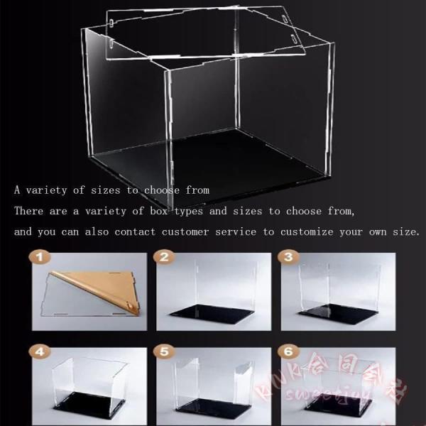 アクリルディスプレイケース ブラックベース 透明 保護ケース KNK(株） アクションフィギュア 収納 展示 コレクションケース ほこり防止 デスク 卓上_5