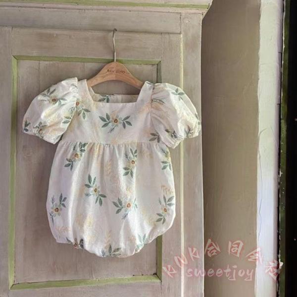 子供服姉妹コーデロンパースワンピースお揃い女の子半袖春夏可愛いキッズベビー出産祝い韓国60-120cm KNK かわいいセットアップ姉妹リンク記念写真お出かけ最適