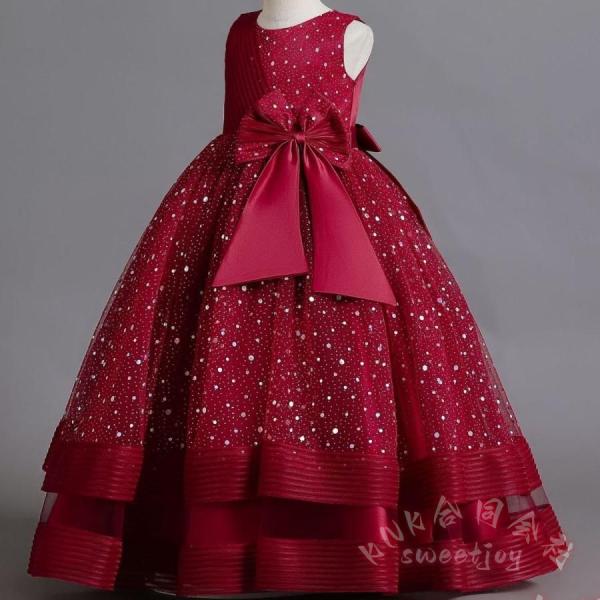キッズ ドレス ワンピース フォーマル 結婚式 発表会 演奏会 コンクール KNK(株） かわいい 上品 女の子 子供服 写真映え おしゃれ セレモニー