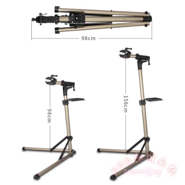 自転車修理スタンド折りたたみメンテナンスワークスタンドKNK（株）ロードバイクMTB対応高さ調整工具トレー付き自宅整備 初心者にもおすすめ