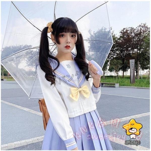 セーラー服 制服 コスチューム 水色×白 半袖/長袖 ミニスカート KNK(株） 学園祭 文化祭 仮装 女子高生 可愛い S M L XL イベント コスプレ
