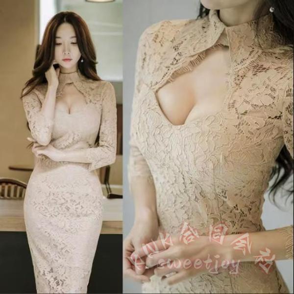 キャバドレス膝丈ワンピース韓国パーティーお呼ばれ七分袖きれいめ KNK(株） 安いおしゃれ結婚式二次会謝恩会可愛いフォーマルドレス