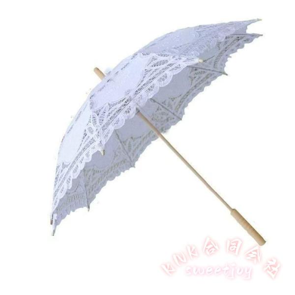 折りたたみ傘レース日傘白結婚式花嫁写真プロップ刺繍防風雨晴兼用軽量おしゃれKNK(株）ウェディングやイベントに華を添えるロマンチック傘