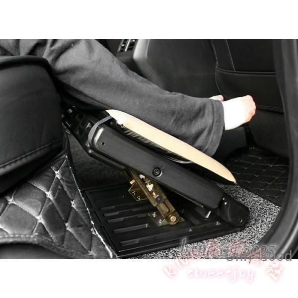 汎用フットレスト 車用 角度調節 折り畳み KNK（株） PVCレザー ブラック カー用品 足置き台 デスク兼用 長距離ドライブ 快適 サポート コンパクト