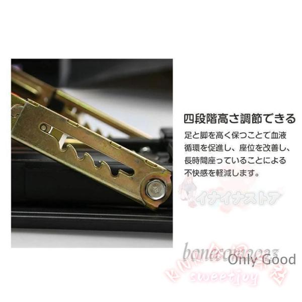 汎用フットレスト 車用 角度調節 折り畳み KNK（株） PVCレザー ブラック カー用品 足置き台 デスク兼用 長距離ドライブ 快適 サポート コンパクト