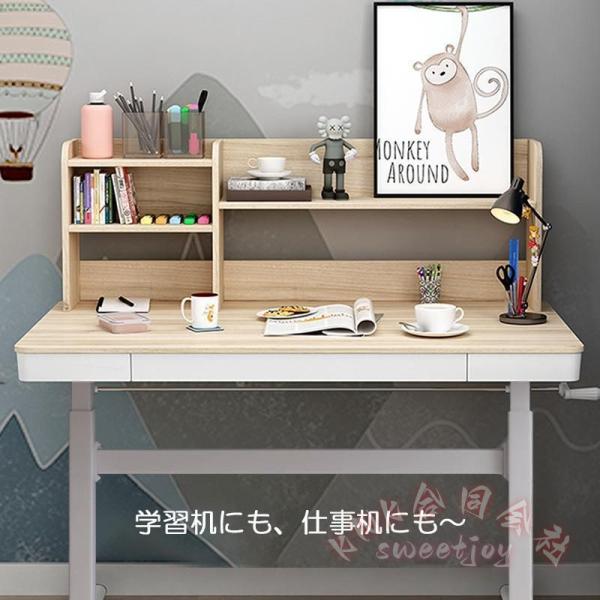 オフィスデスク 昇降式 幅100cm KNK（株） 引き出し付きデスク スタンディングデスク パソコンデスク 昇降テーブル 回転レバー 無段階 高さ調節 学習机 在宅_8