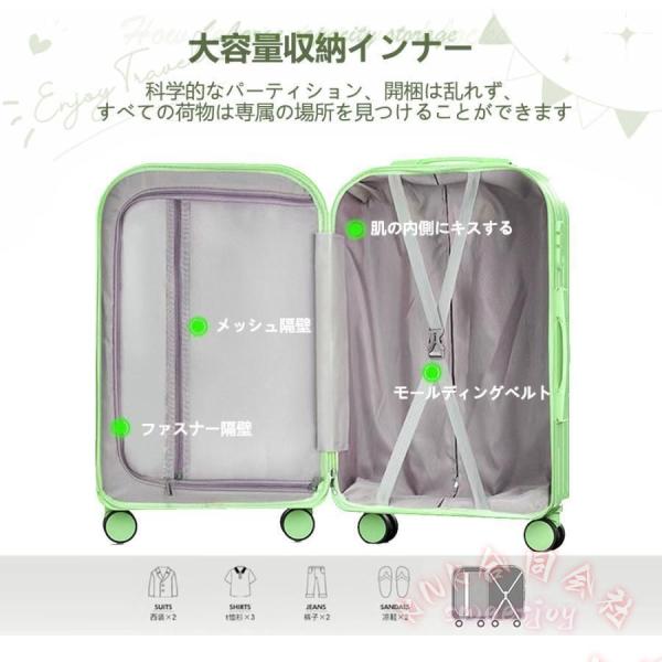 スーツケース フレームタイプ 軽量 おしゃれ ダイヤル式 ダブルキャスター KNK(株） 多収納ポケット ビジネス 修学旅行 海外旅行 トランク 使いやすい_10
