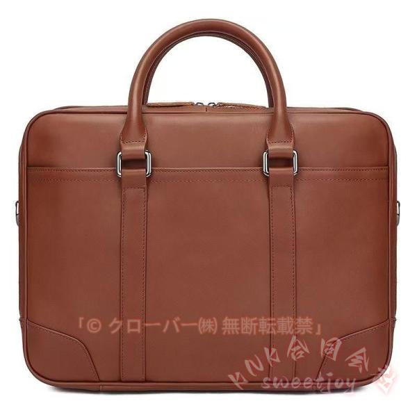レザー 本革 メンズ ビジネスバッグ パソコンバッグ KNK(株) ヌメ革 14インチPC 対応 通勤 鞄 ハンドバッグ 収納力 自立 きれいめ 仕事用 ギフトにも
