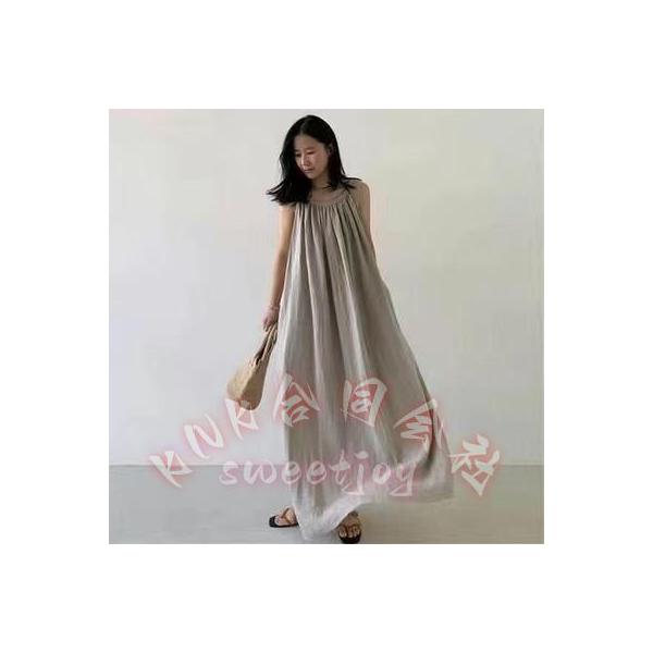 キャミソールワンピース レディース ロング 春 夏 綿 KNK(株) 20代 30代 40代 50代 マキシ 黒 秋 コットン 体型カバー