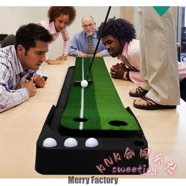 パター練習マット ゴルフ 自動返球 30cm×2.5m KNK(株） 室内 スポーツ ゴルフ練習 グッズ パターマット 練習用具 屋外 ゴルフマット 父の日 ギフト_3
