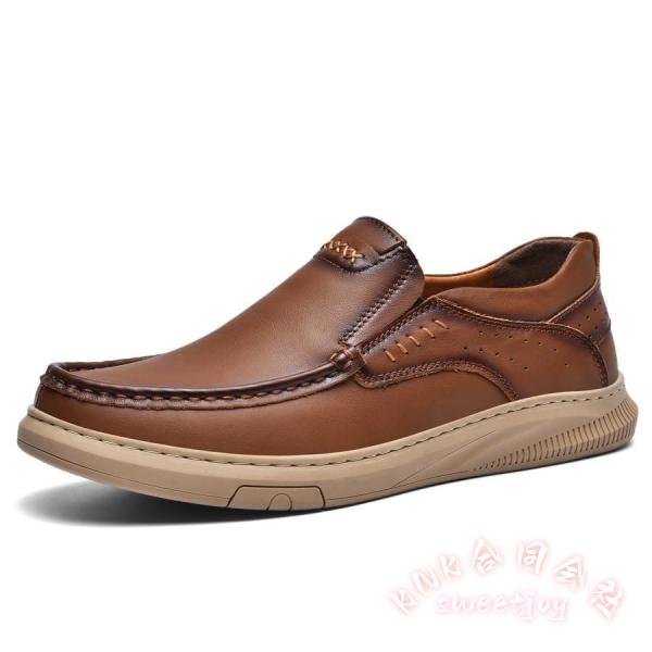 メンズローファー 本革 スリッポン 防水 幅広4E KNK(株) ビジネスシューズ ウォーキング/アウトドアにも 滑り止め 紐なしで楽 通勤の味方_7