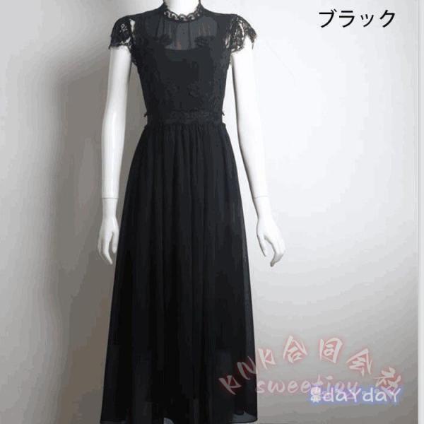 ワンピース 結婚式 ドレス シースルー パーティードレス KNK(株） 二次会 入園式 卒業式 入学式 発表会 上品 セレブ風 OL_5