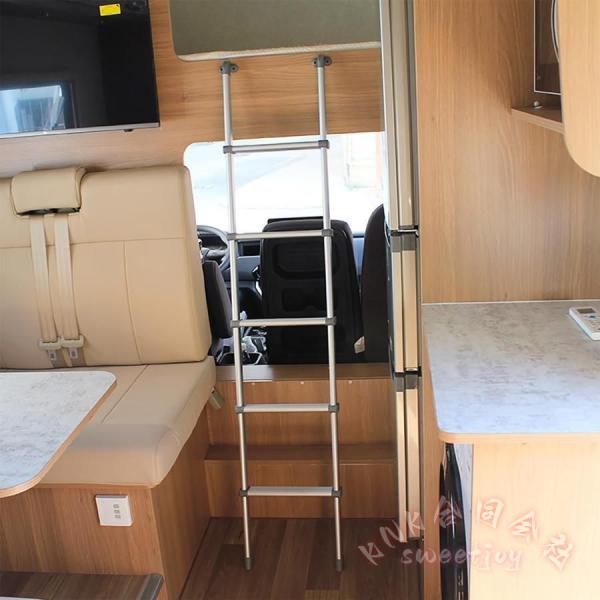 二段ベッド用はしご 5段 152cm 金属製 耐荷重150kg KNK(株) ロフトはしご キャンピングカー bunk用 ポータブル 取り付け簡単_6