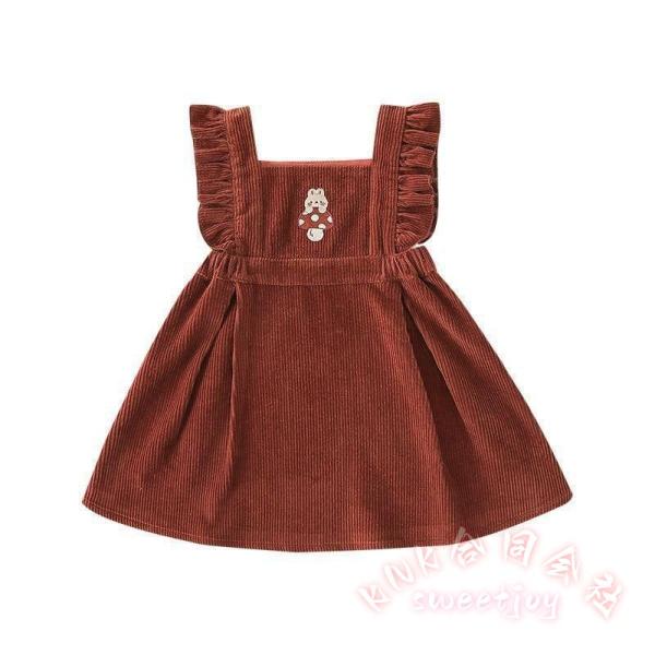 キッズ ワンピース&ベスト 2点セット 女の子 KNK(株) 長袖 フレア 襟付き 花柄 お洒落 かわいい お出かけ 普段使い フォーマルにも_4
