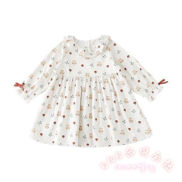 キッズ ワンピース&ベスト 2点セット 女の子 KNK(株) 長袖 フレア 襟付き 花柄 お洒落 かわいい お出かけ 普段使い フォーマルにも_8
