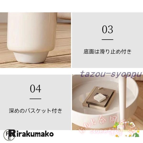ミニサイドテーブル 2段 直径50cm 花型 KNK(株) 四葉デザイン 多機能 サイドテーブル コーヒーテーブル ベッドサイド ソファサイド おしゃれ かわいい_12