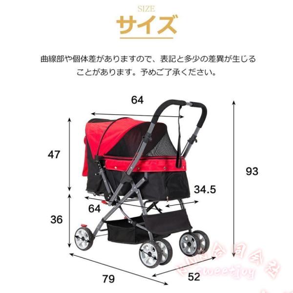 ペットカート対面式折りたたみ多頭中型小型猫犬 KNK(株) 2way軽量組立簡単工具不要介護ドッグカート9色ペットバギー耐久性高い_15
