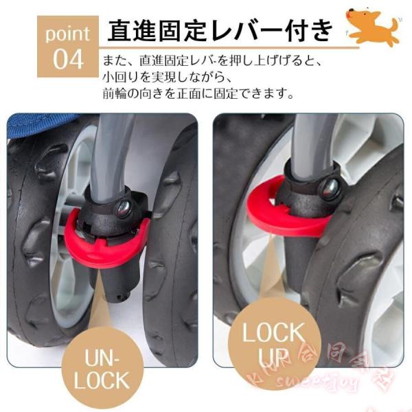 ペットカート対面式折りたたみ多頭中型小型猫犬 KNK(株) 2way軽量組立簡単工具不要介護ドッグカート9色ペットバギー耐久性高い_7