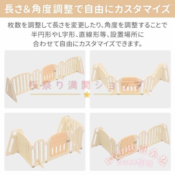 ベビーサークル 折りたたみ 置くだけ ドア付き KNK(株) ベビーゲート キッズパーテーション ベビーフェンス 6か月-3歳 プレイルーム サークル 室内安全対策_3