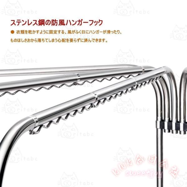 布団干し 5枚用 扇形 ふとんほし 折りたたみ KNK(株) 室内 屋外 兼用 ステンレス製 ベランダ 物干し竿 洗濯物干し 家庭用 商業用 収納便利_4