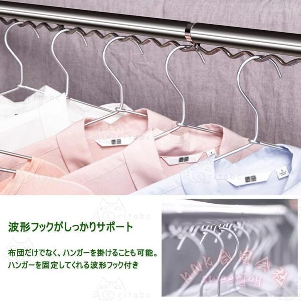 布団干し 5枚用 扇形 ふとんほし 折りたたみ KNK(株) 室内 屋外 兼用 ステンレス製 ベランダ 物干し竿 洗濯物干し 家庭用 商業用 収納便利_5