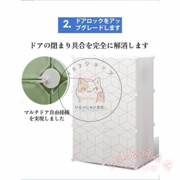 ハンガーラック クローゼット ワードローブ 22扉 DIY 収納 KNK(株) 衣装ケース 収納棚 大容量 収納ボックス 衣装ラック 防水 おしゃれ 簡易クローゼット_3