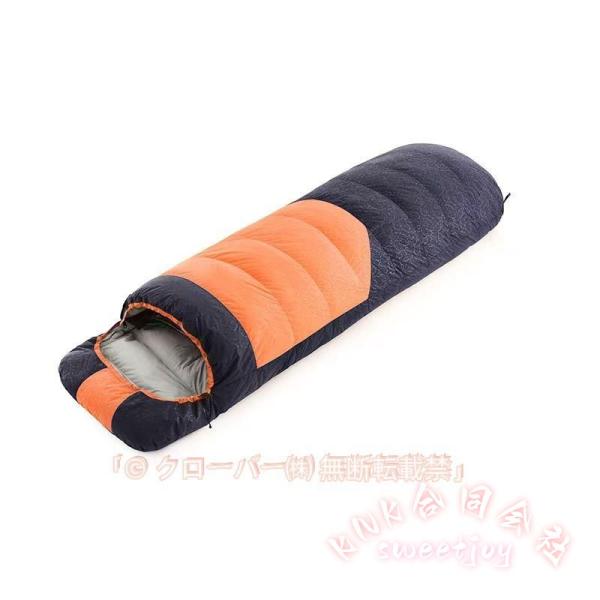 寝袋 冬用 最強 アウトドア 高級ダウンシュラフ 保温具 封筒型 KNK(株) 防水 保温 圧縮袋付き コンパクト収納 洗い可能 最低使用温度-30℃ 車中泊 防災