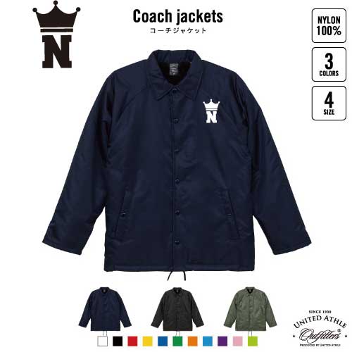 イニシャル王冠/名入れボア裏地付きコーチジャケット 左胸ワンポイントミリタリー アメカジ ブラック ネイビー カーキ ストリート ブルゾン アウター