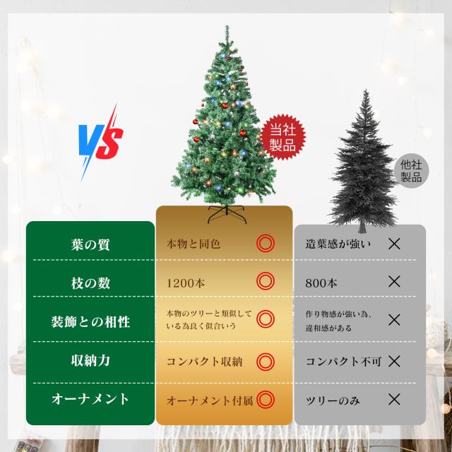送料無料】クリスマスツリー おしゃれ 北欧 210cm 高級 ドイツトウヒ