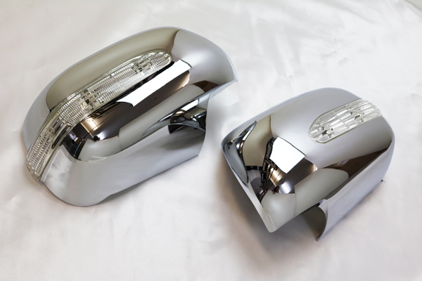 トヨタ ハイラックスヴィーゴ 04y〜11ｙ LED クロームメッキドアミラーカバーの通販は 7,500円